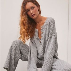 Free People Hailee Sweater Set Medium Grey